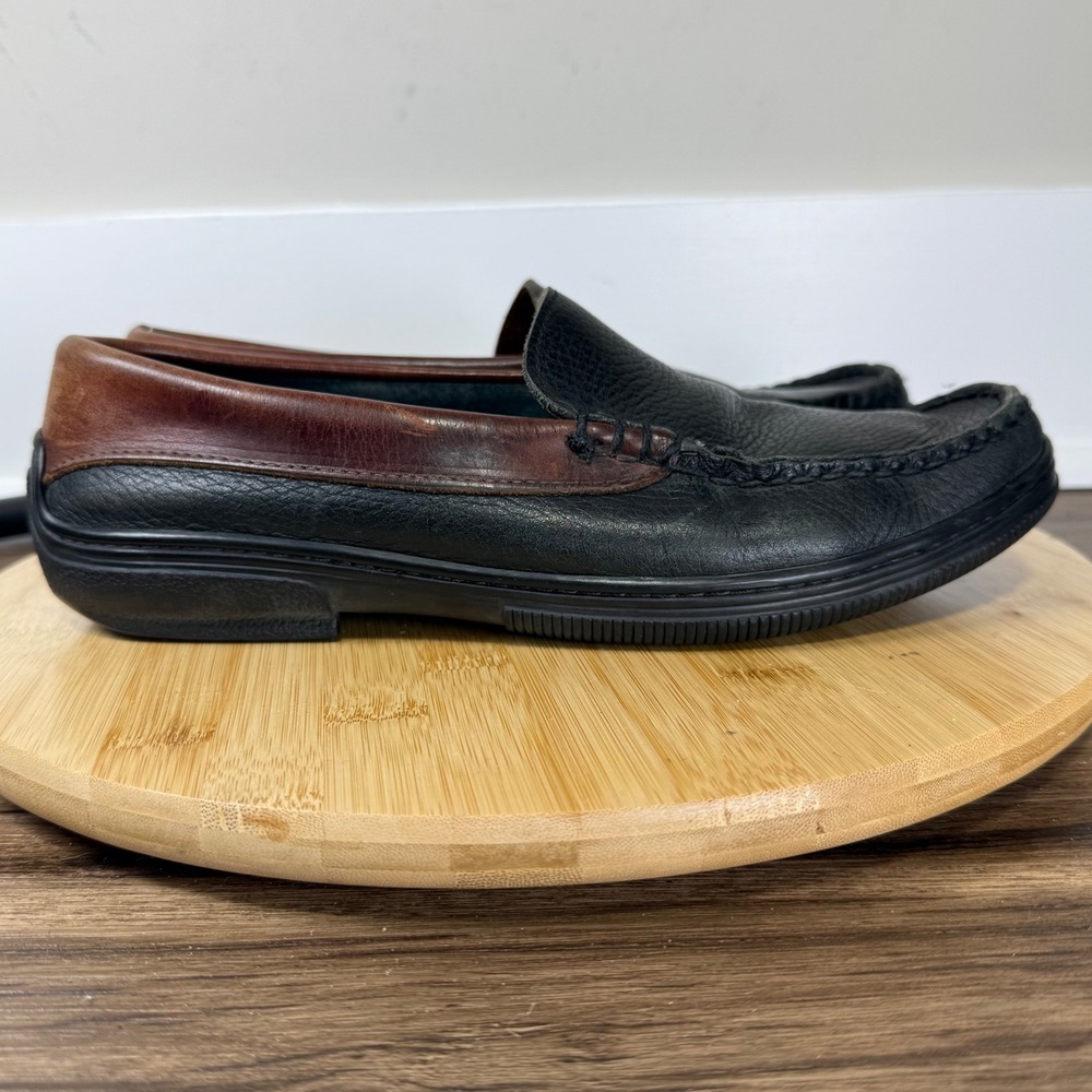Allen Edmonds Westland Loafers Mens 8.5D Black Brown PreppyLeather Slip On USA